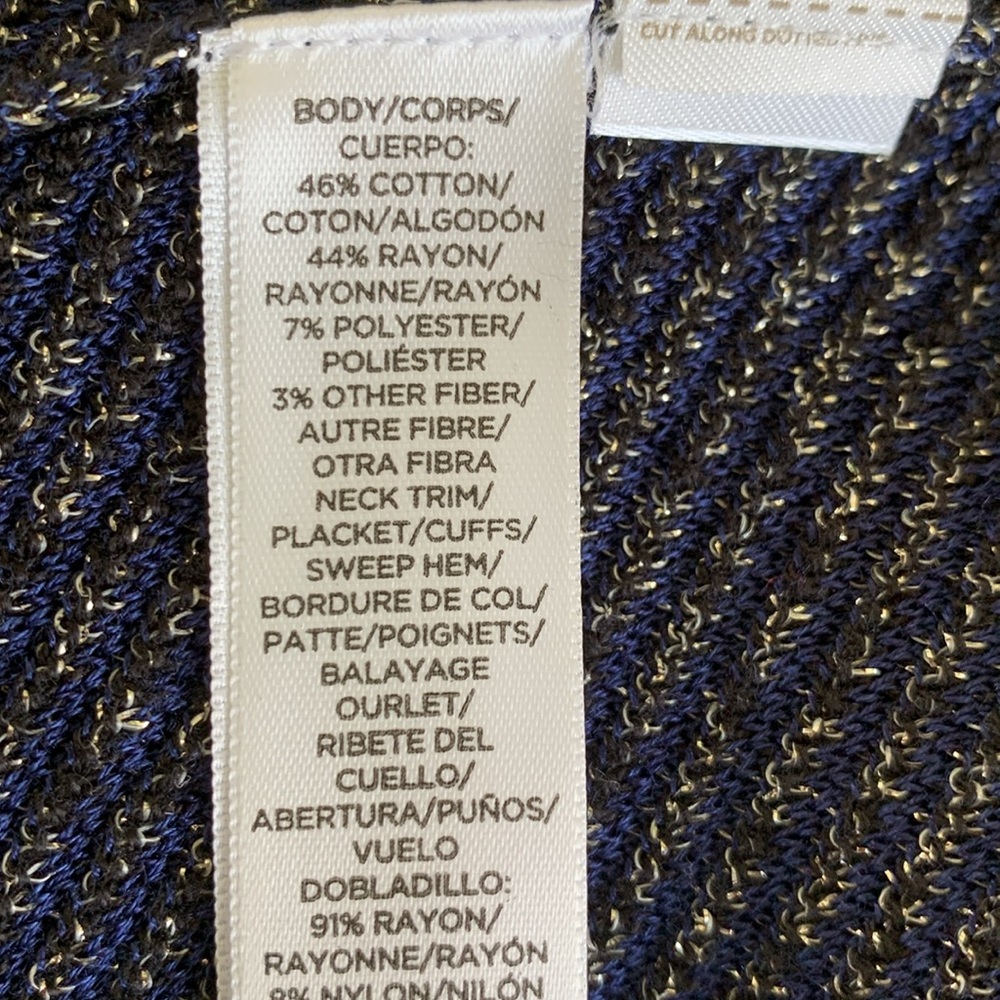 Women’s lightweight Navy Blue Soft Sweater Cotton/Rayon blend - Picture 4 of 4